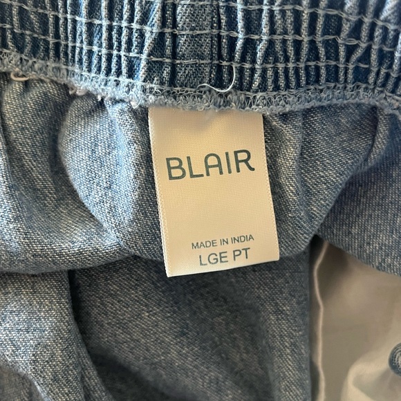 Blair Relaxed Fit Elastic Waist Blue Jeans Womens Large Petite - Picture 5 of 5
